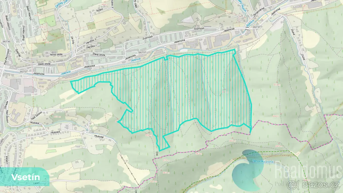 Prodej pozemku 12054 m², Vsetín