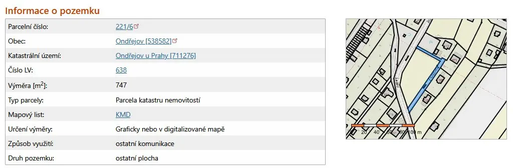 Prodej pozemku 747 m², Zvánovice