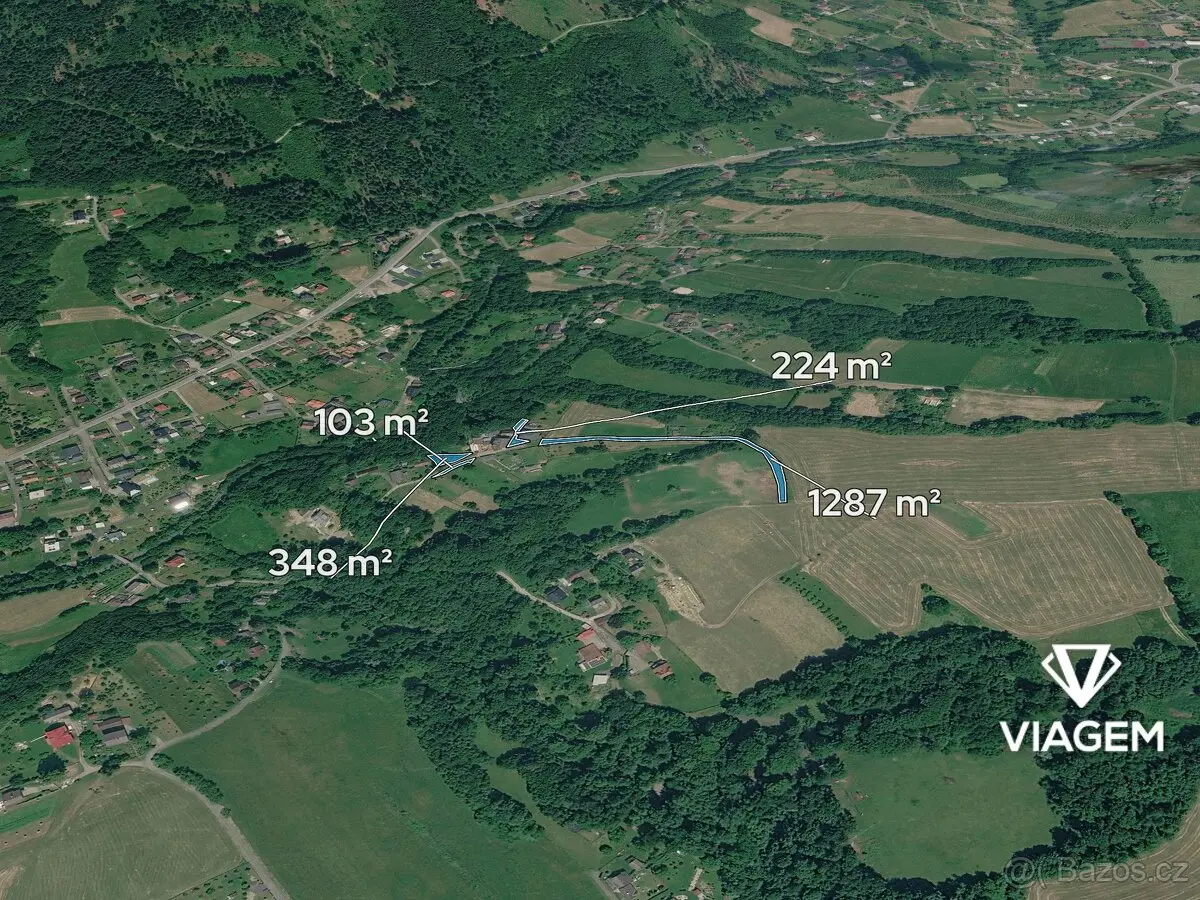 Prodej pozemku 1962 m², Bystřice nad Olší · Bystřice