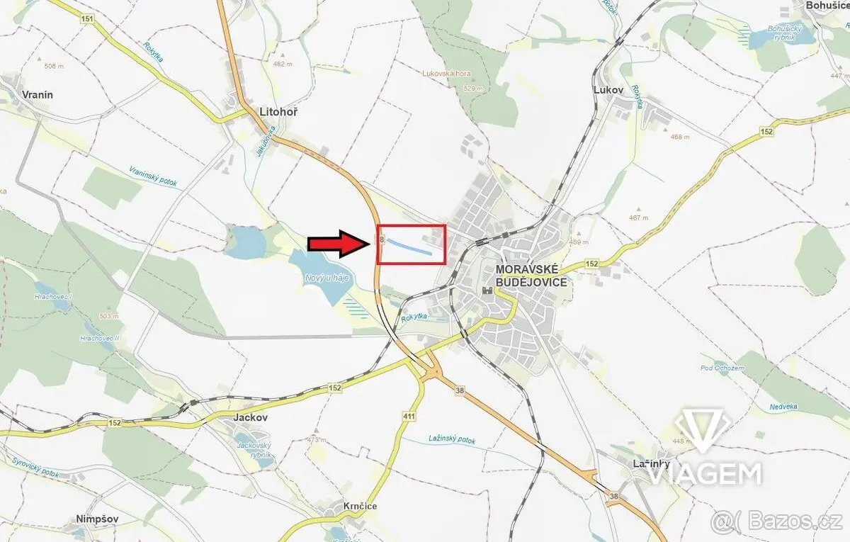 Prodej pozemku 17930 m², Třebíč · 676 02
