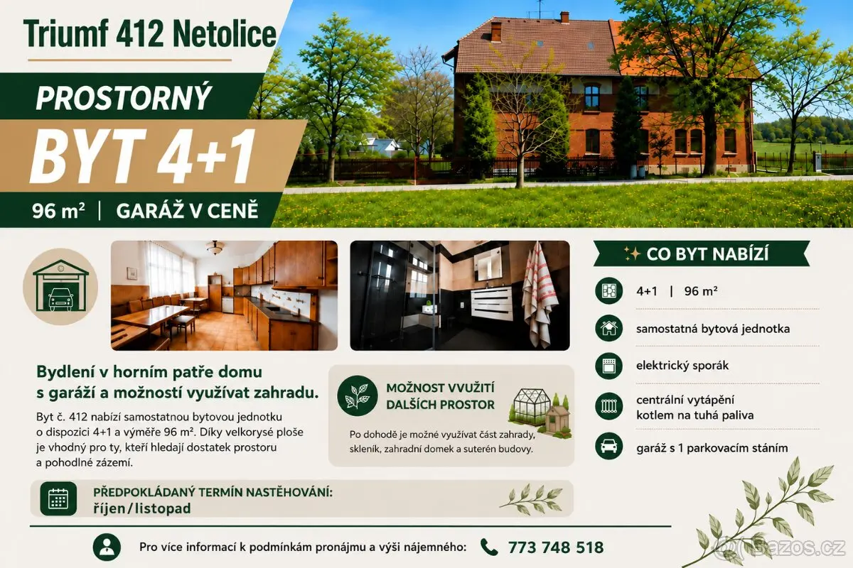 Pronájem bytu 4+1 96 m², Prachatice · 384 11