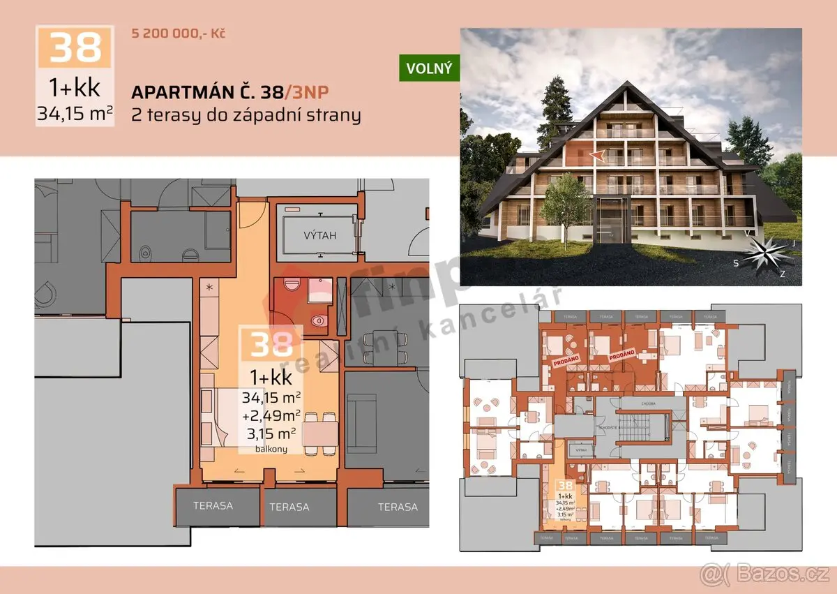 Prodej bytu 1+kk 200 m², Semily · 514 01