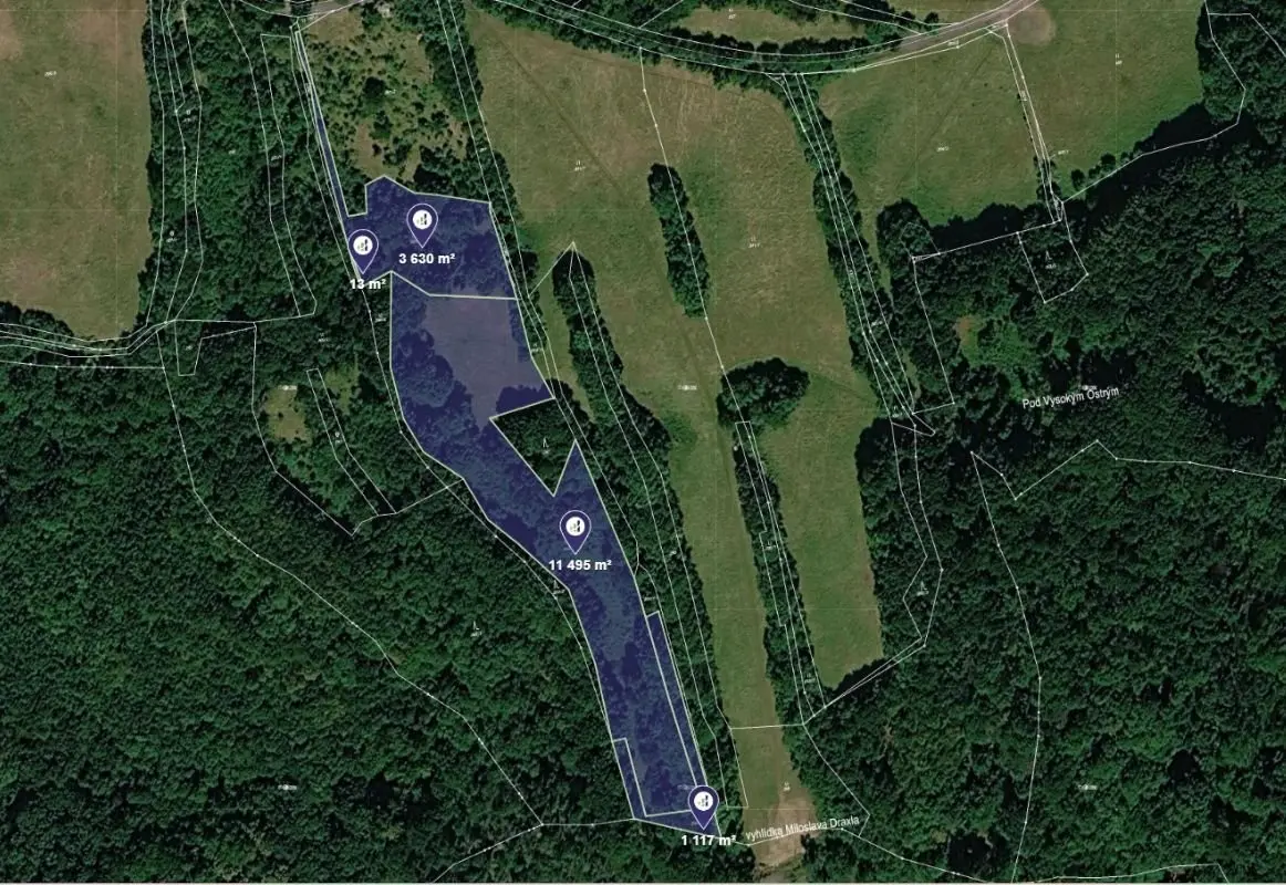 Prodej pozemku 3661 m², Střekov · Ústí nad Labem