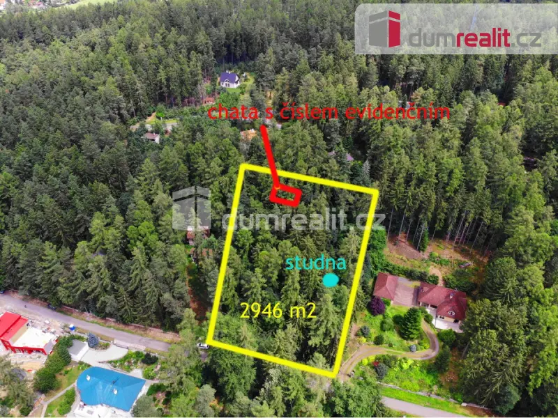 Prodej pozemku 2946 m², V Zátiší · Jevany