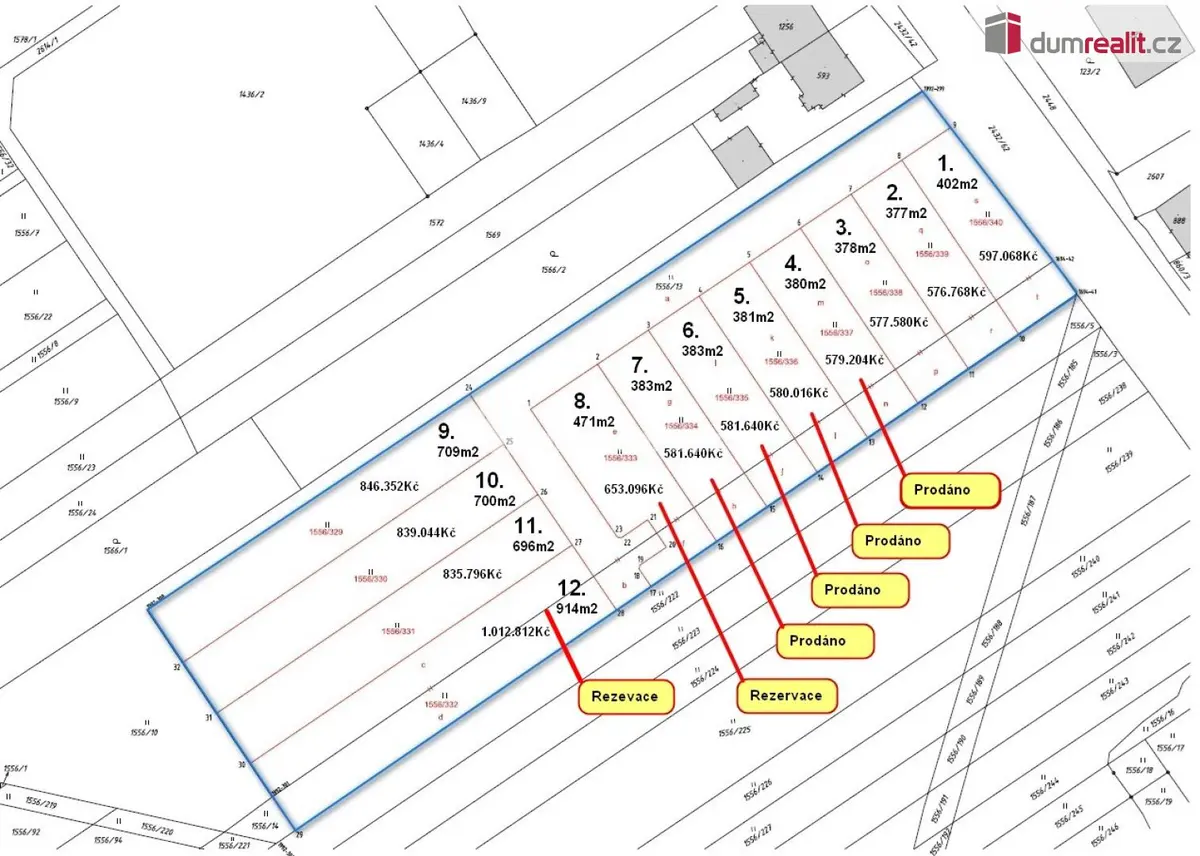 Prodej pozemku 700 m², Tlumačov na Moravě · Tlumačov