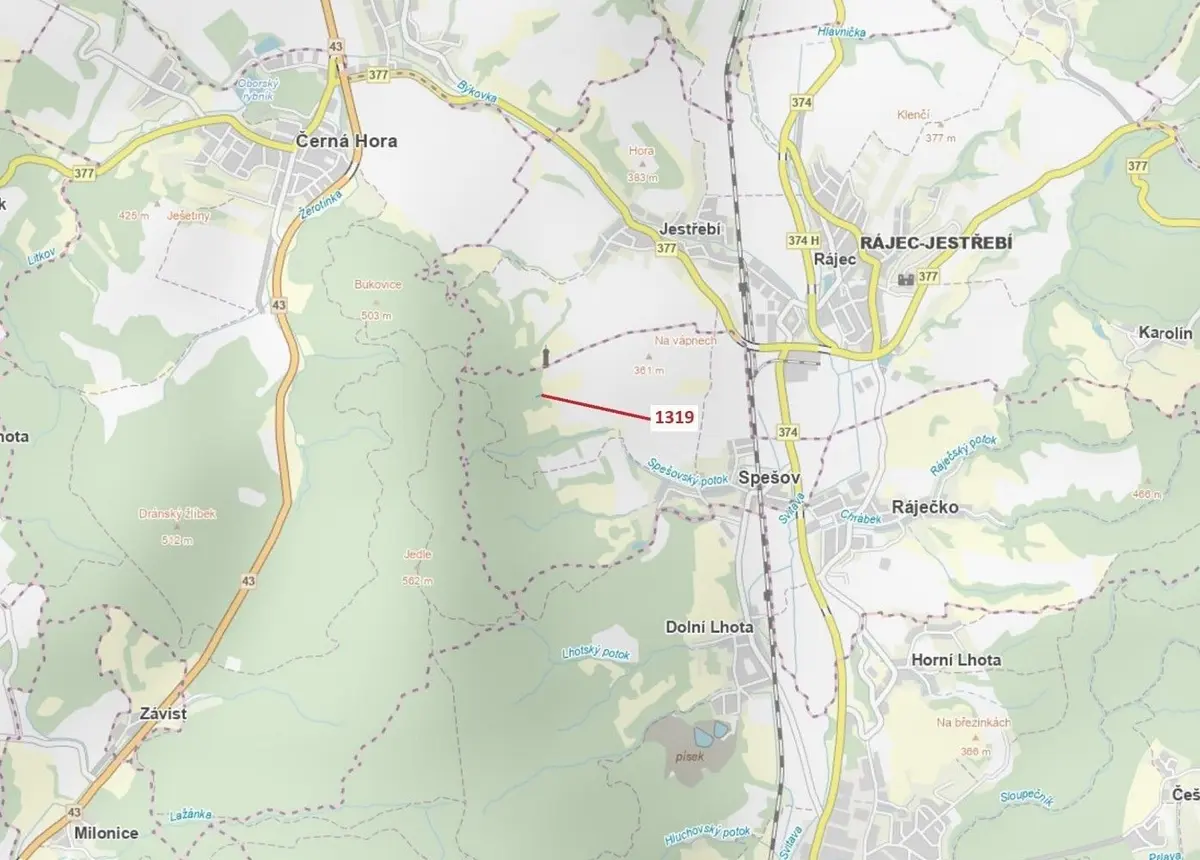 Prodej pozemku 316 m², Spešov