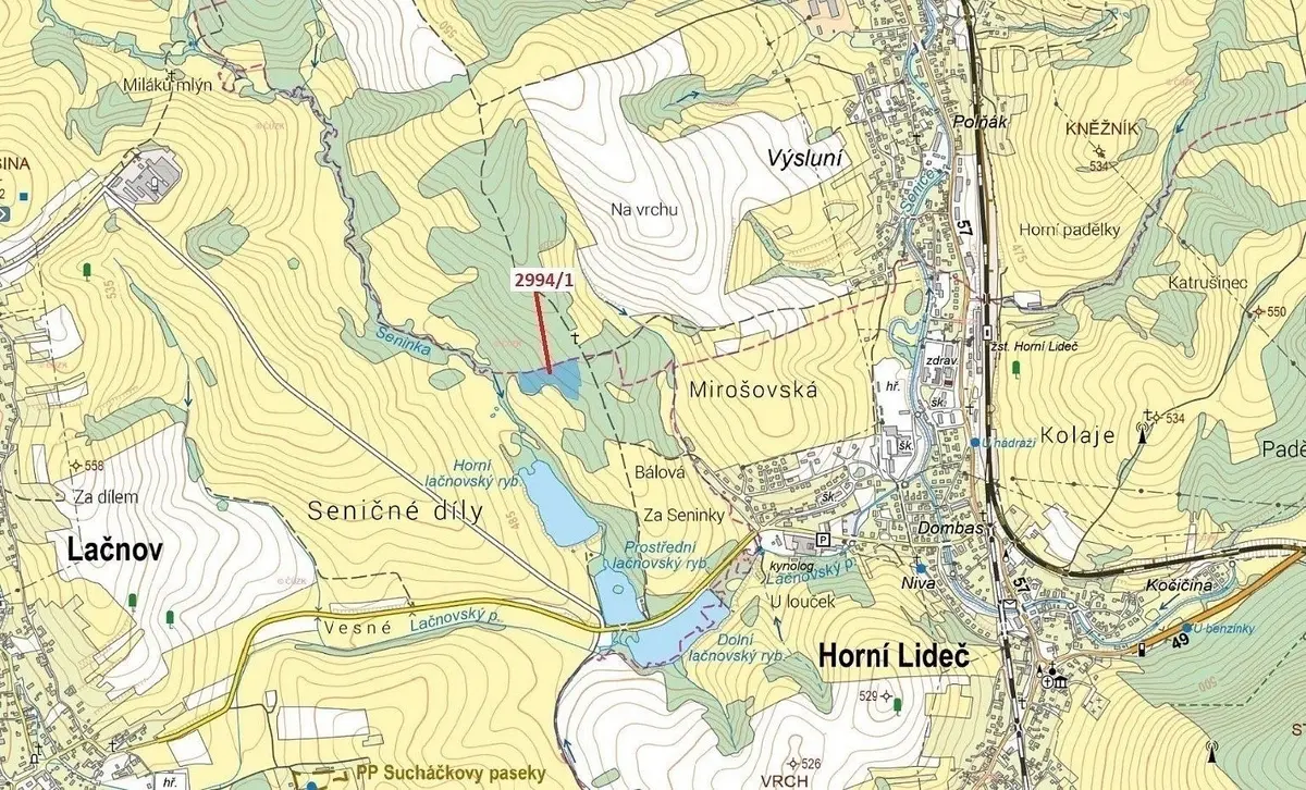 Prodej pozemku 15135 m², Lačnov