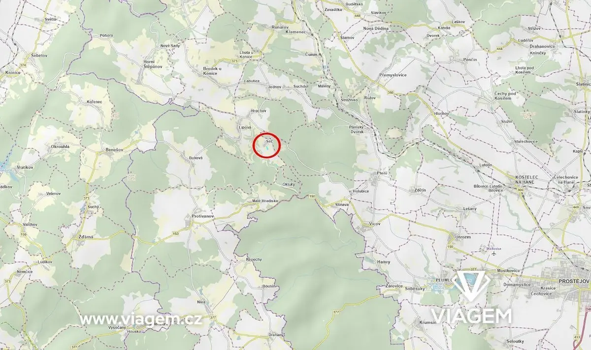 Prodej pozemku 4542 m², Seč u Lipové · Lipová