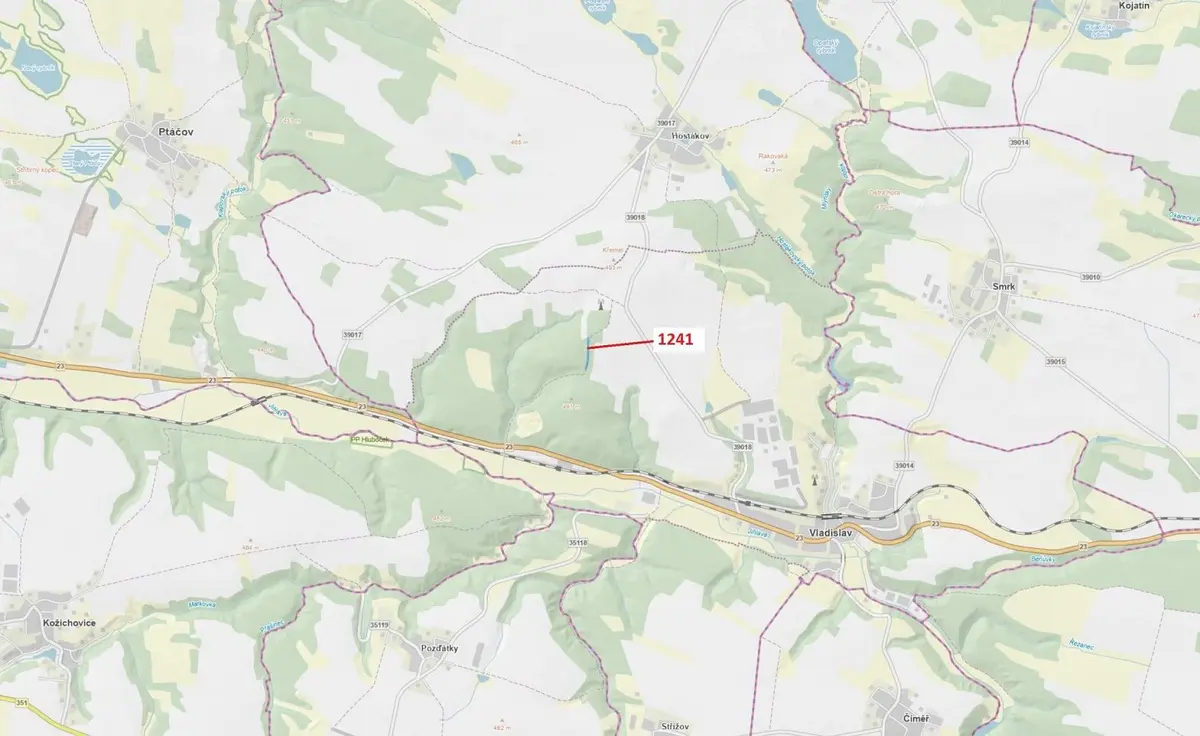 Prodej pozemku 2068 m², Vladislav