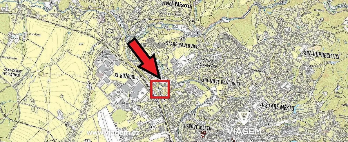Prodej pozemku 1282 m², Růžodol I · Liberec
