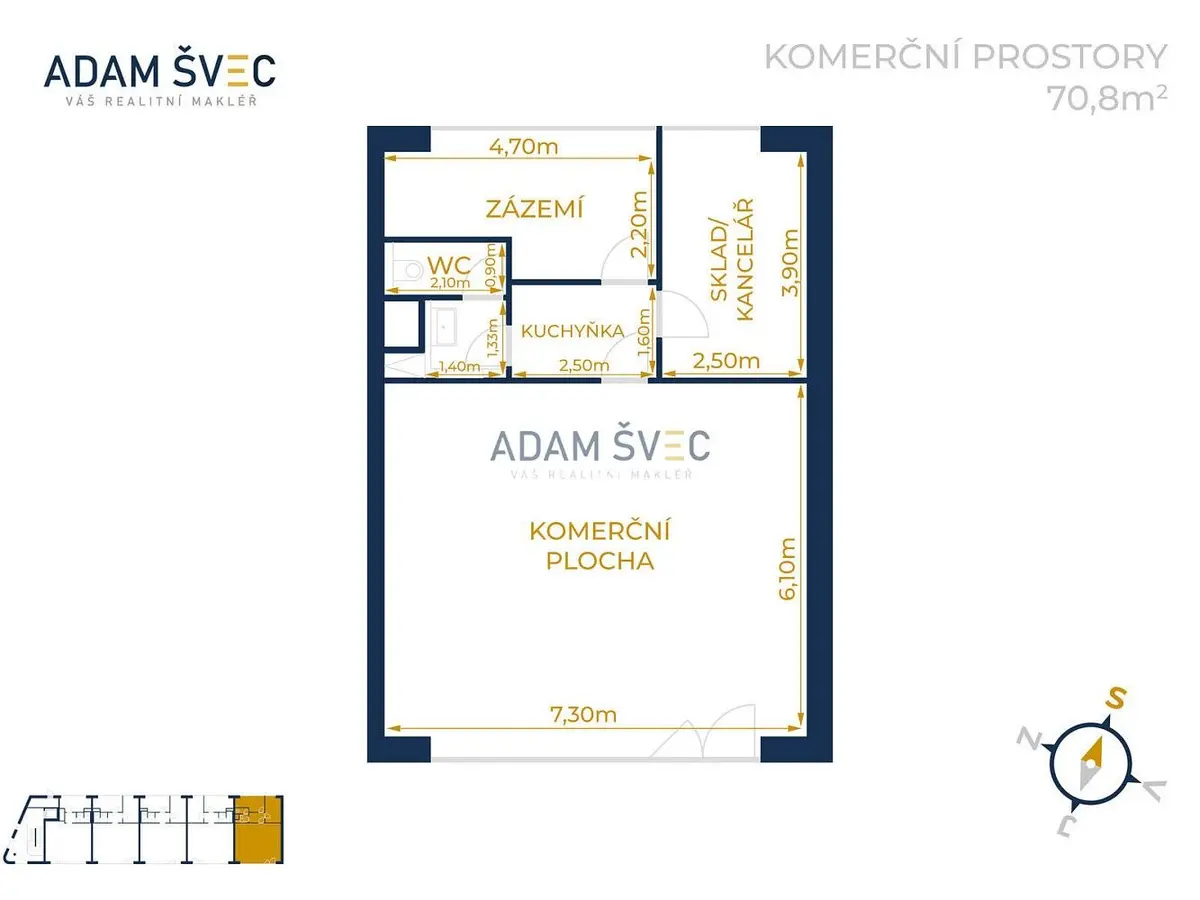 Pronájem komerčního prostoru 71 m², Ostravská · Staré Hodolany a Bělidla · Olomouc