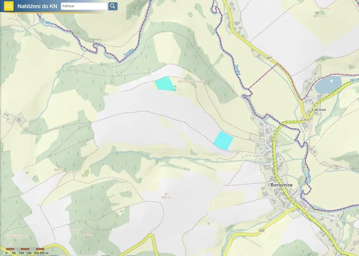 Prodej pozemku 17939 m², Borovnice