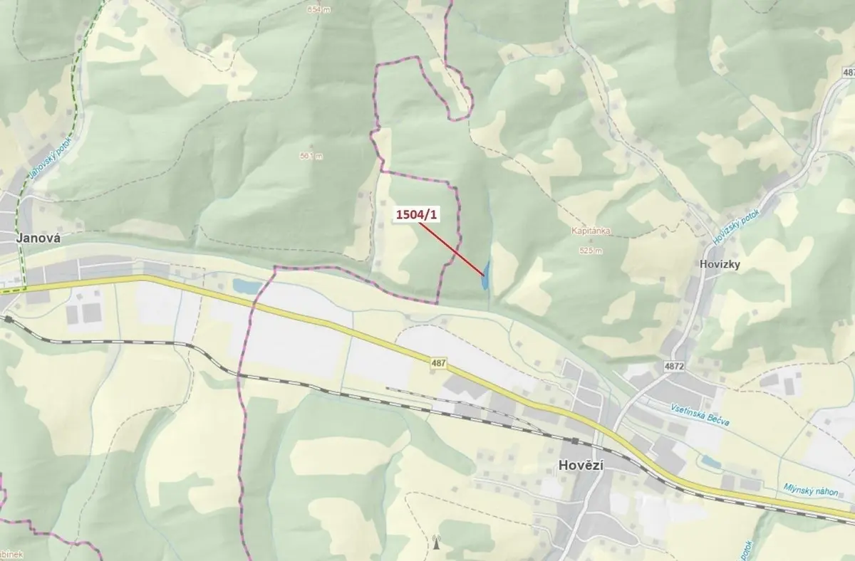 Prodej pozemku 2626 m², Hovězí