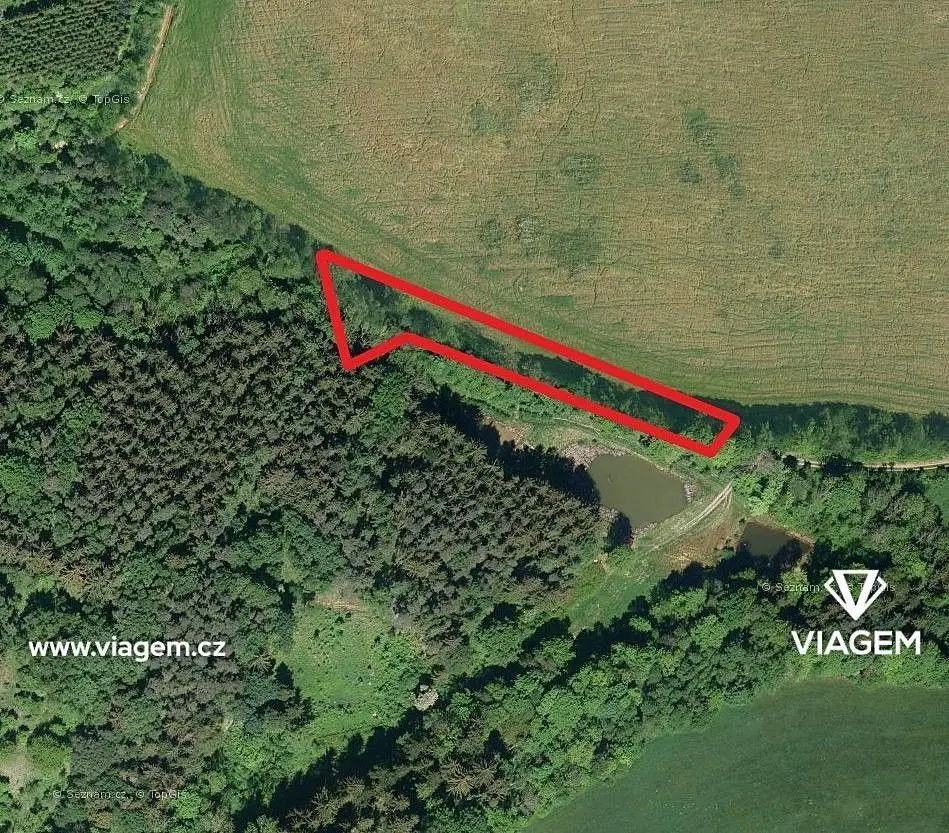 Prodej pozemku 1352 m², Horní Poříčí u Letovic · Horní Poříčí