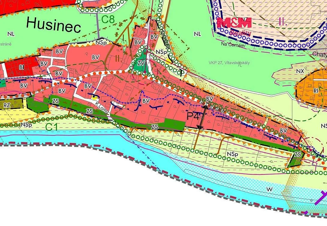 Prodej pozemku 2878 m², Husinec u Řeže · Husinec