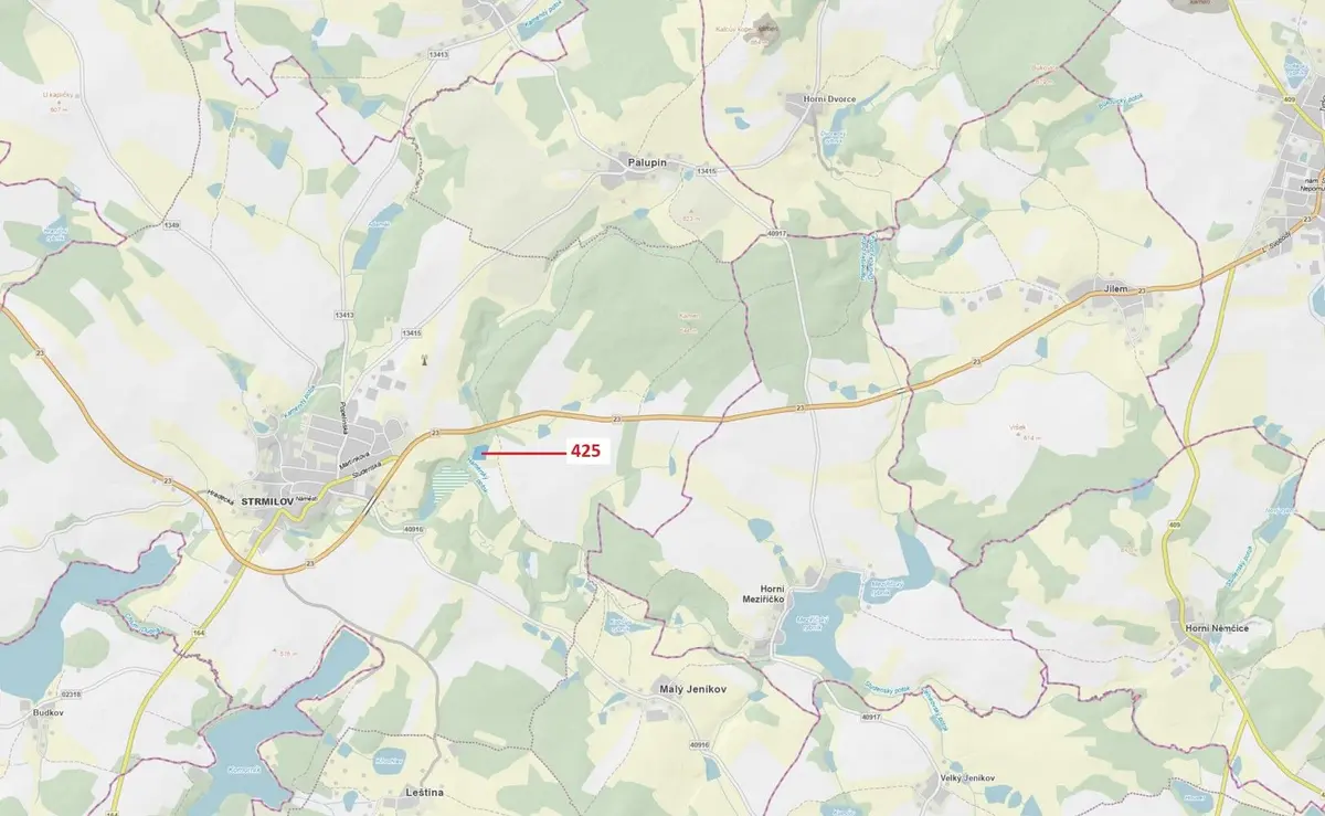 Prodej pozemku 7499 m², Strmilov
