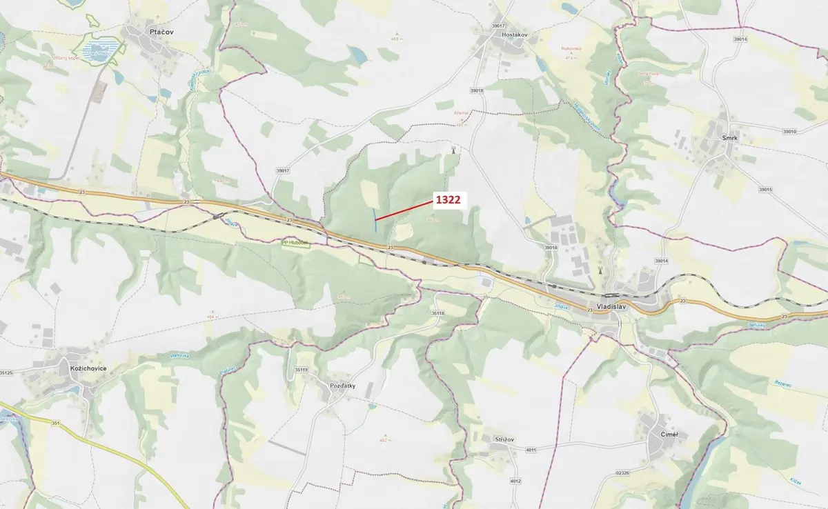 Prodej pozemku 1888 m², Vladislav