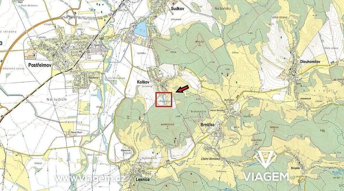 Prodej pozemku 3297 m², Kolšov
