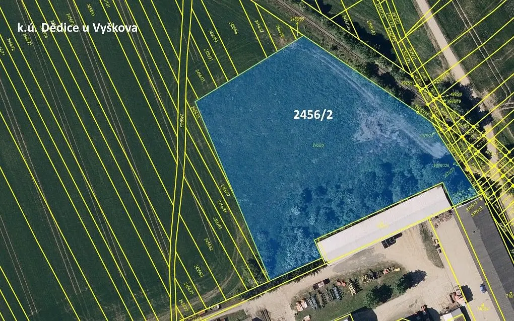 Prodej pozemku 8890 m², Dědice u Vyškova · Vyškov