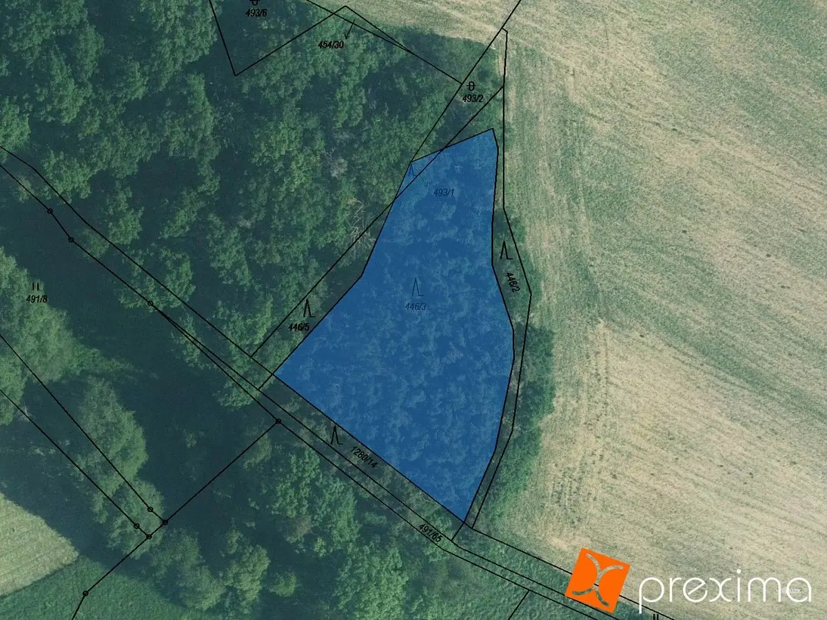 Prodej pozemku 2059 m², Košetice u Hunčic · Líšťany