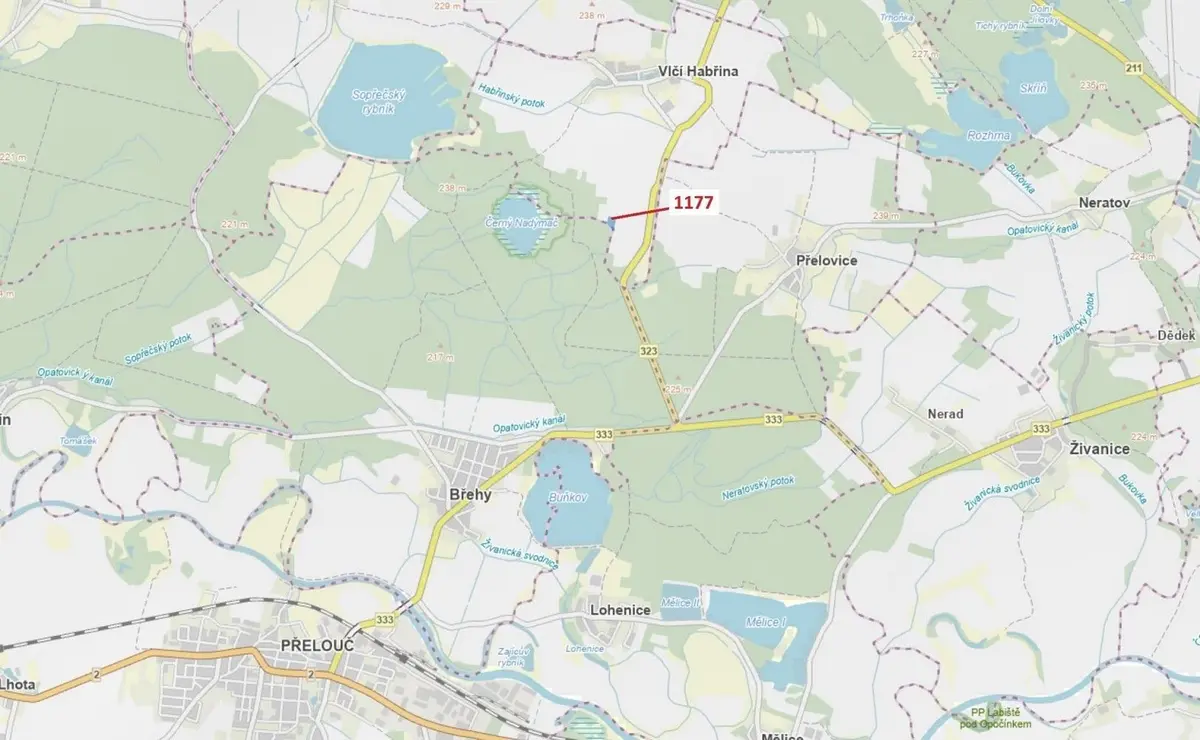 Prodej pozemku 4658 m², Vlčí Habřina