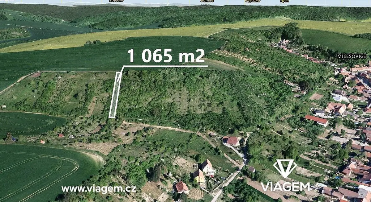 Prodej pozemku 1065 m², Milešovice