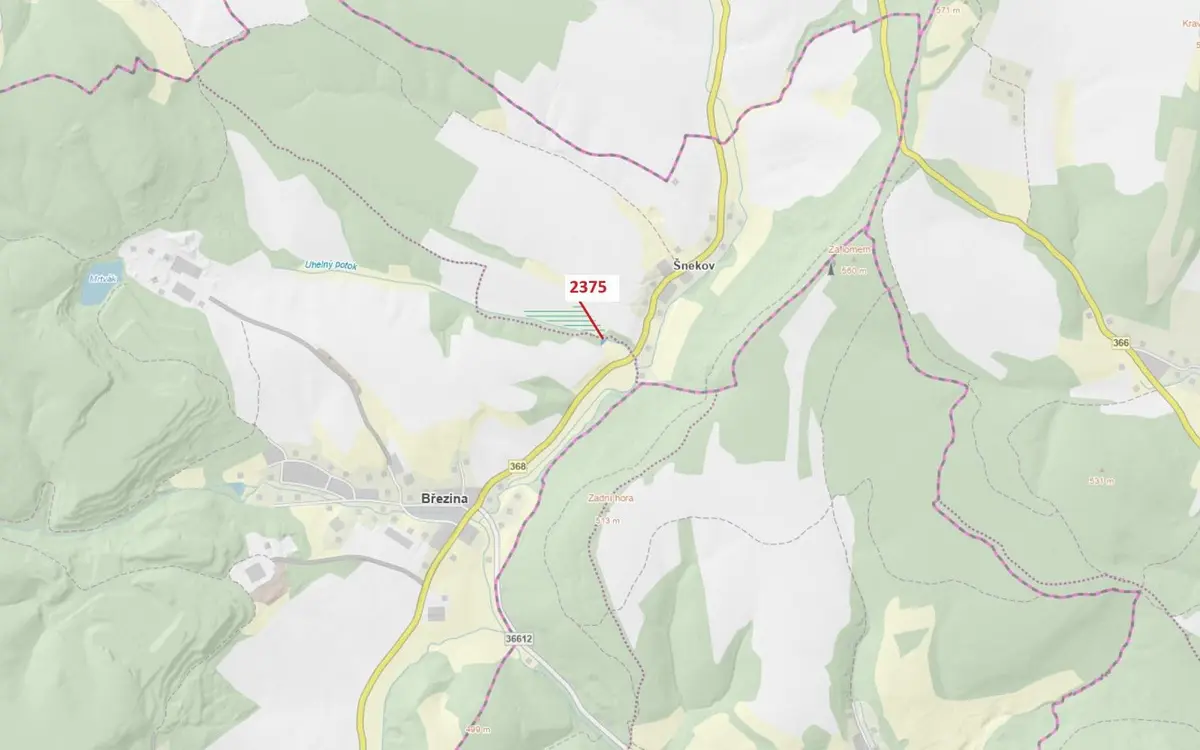 Prodej pozemku 303 m², Březina u Moravské Třebové · Březina