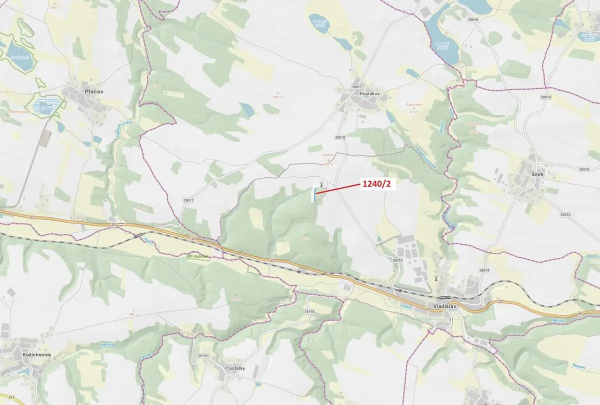 Prodej pozemku 1896 m², Vladislav