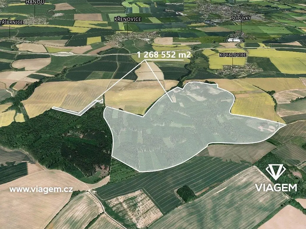 Prodej pozemku 16746 m², Křenovice u Kojetína · Křenovice