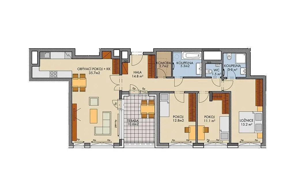 Prodej bytu 4+kk 108 m², Dolní Měcholupy