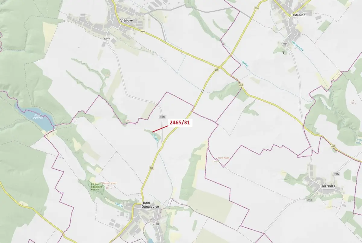 Prodej pozemku 263 m², Horní Dunajovice