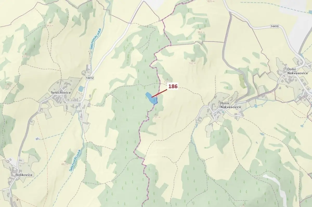 Prodej pozemku 4542 m², Setěchovice · Zálezly