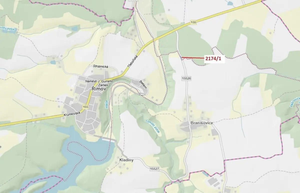 Prodej pozemku 194 m², Dolní Stropnice · Římov