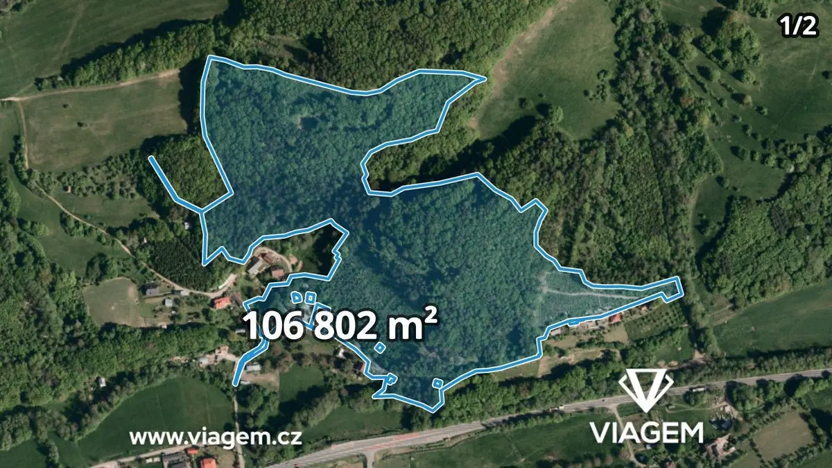 Prodej pozemku 2087 m², Bratřejov u Vizovic · Bratřejov