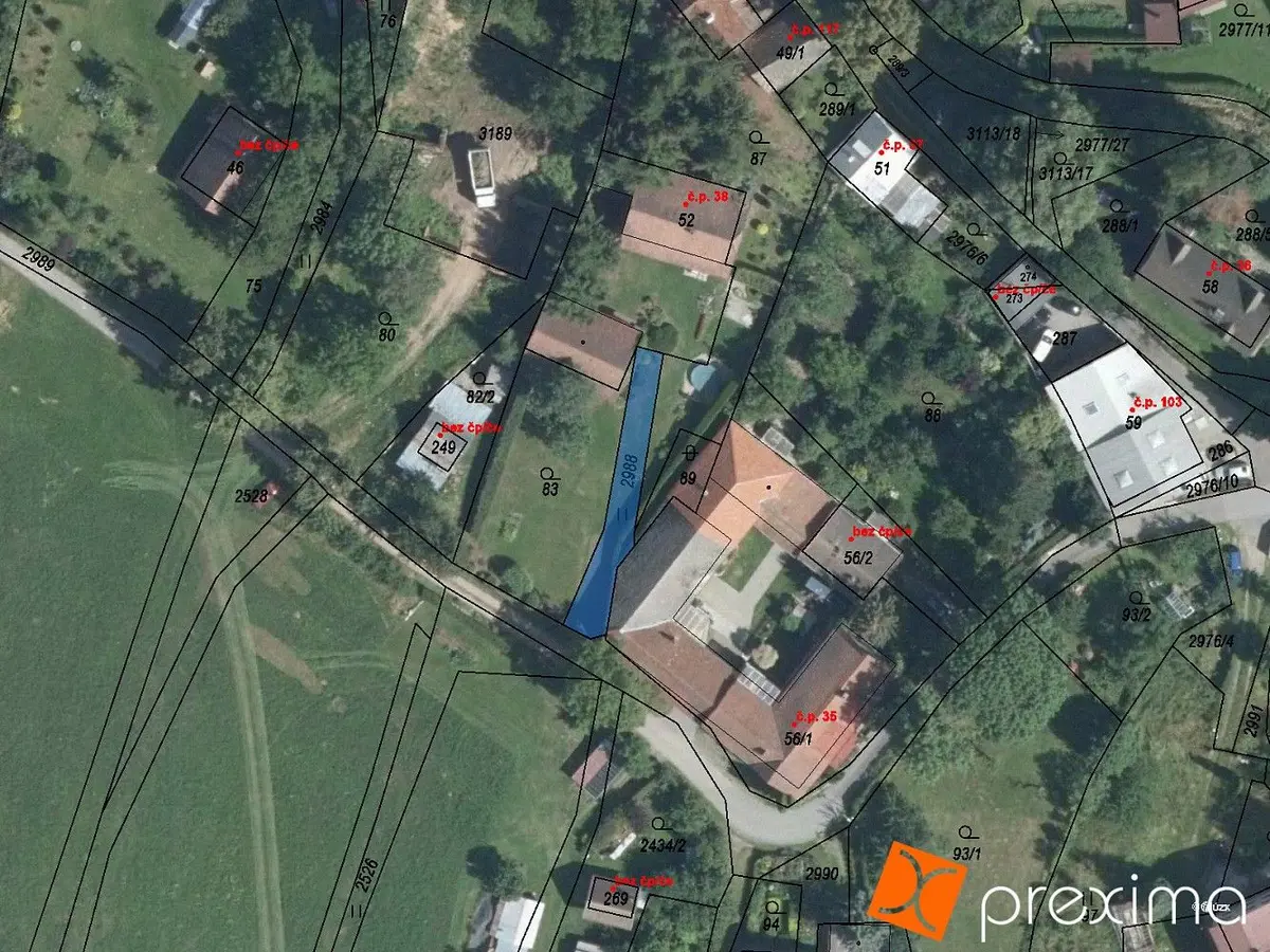 Prodej pozemku 54 m², náměstí Dr. Tošovského · Proseč u Skutče · Proseč