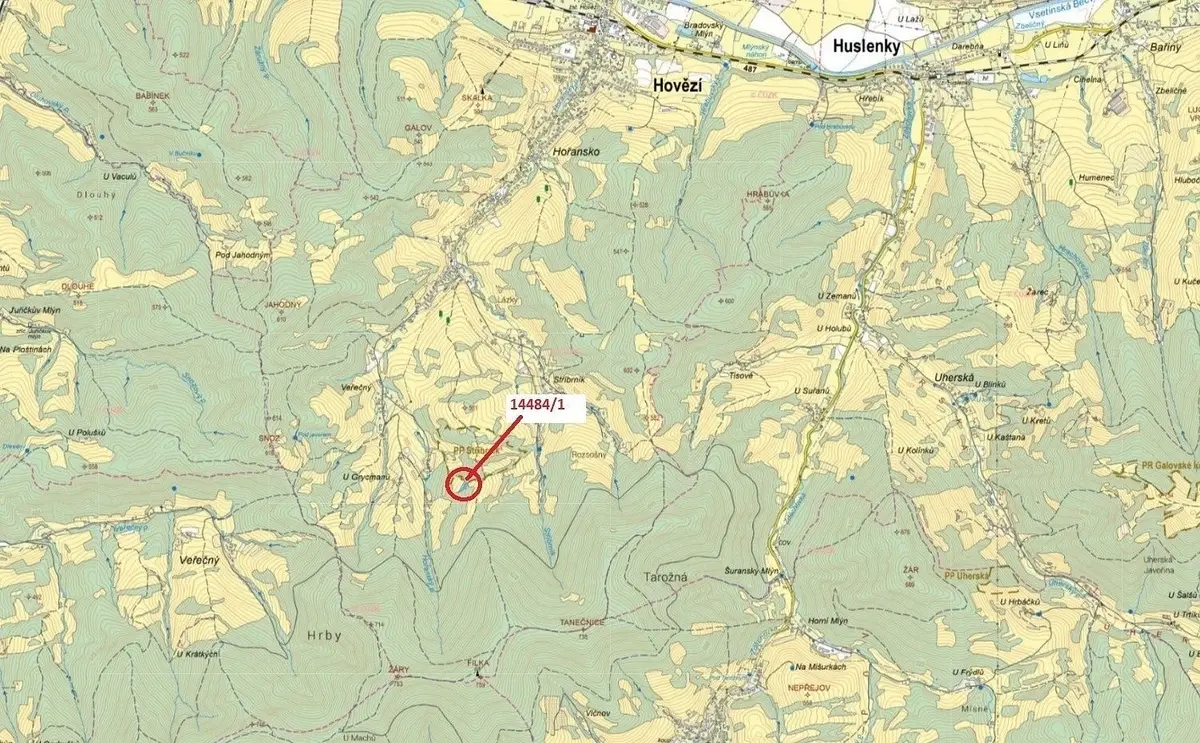 Prodej pozemku 2322 m², Hovězí