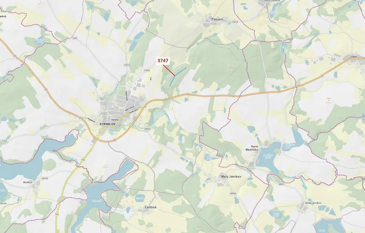 Prodej pozemku 10430 m², Strmilov