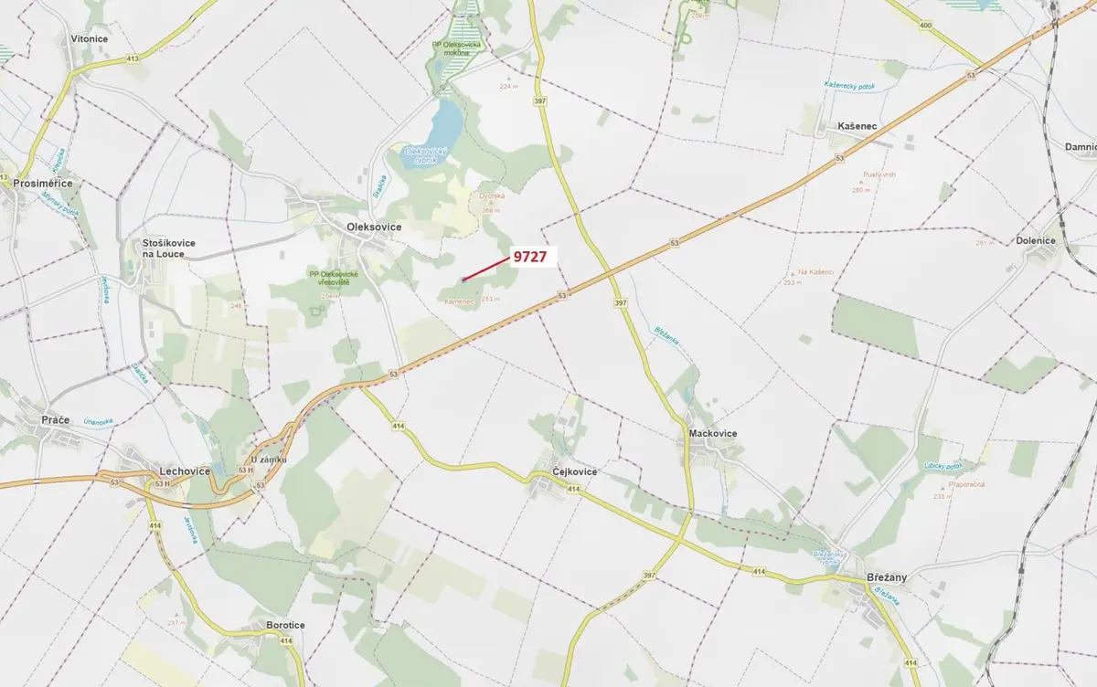 Prodej pozemku 3629 m², Oleksovice