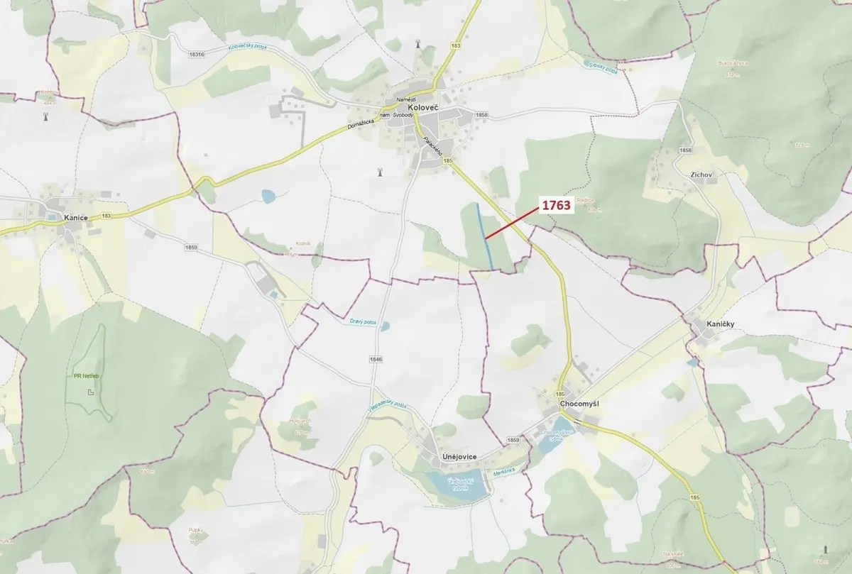 Prodej pozemku 7329 m², Koloveč