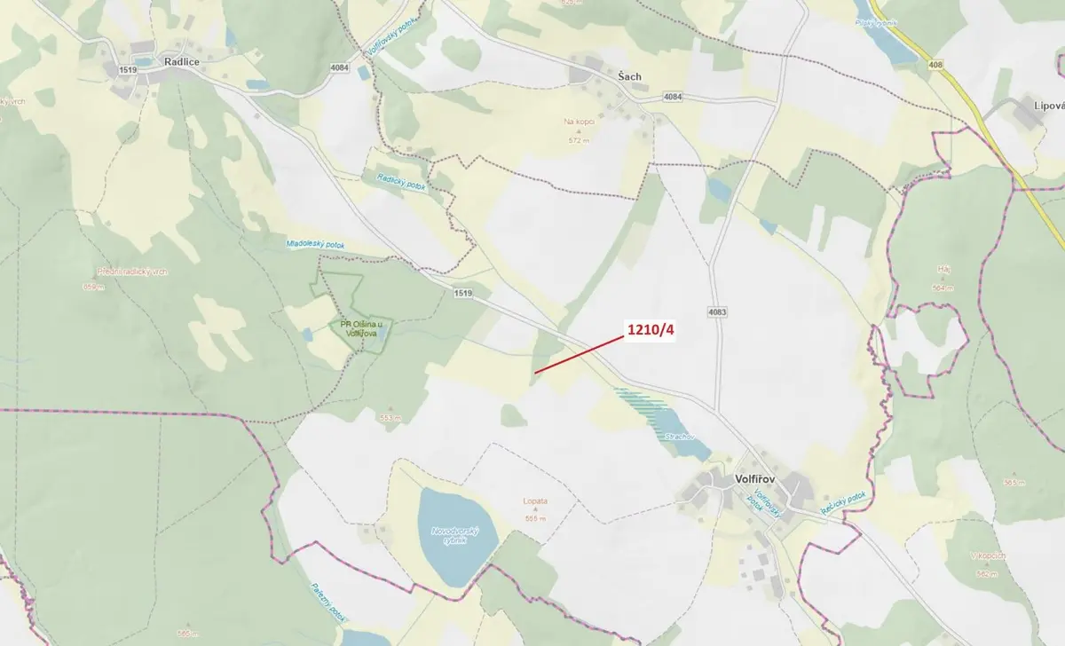 Prodej pozemku 7 m², Volfířov