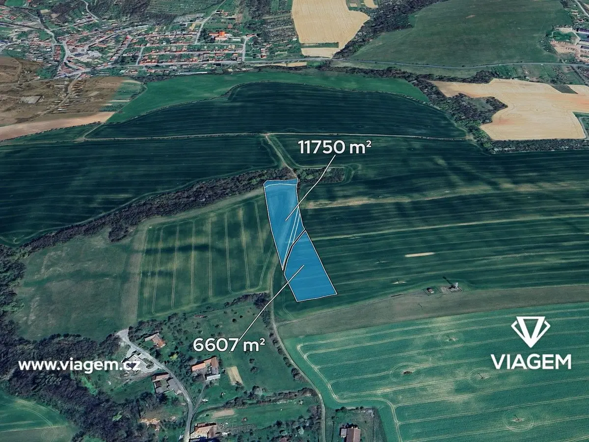 Prodej pozemku 6119 m², Osvětimany
