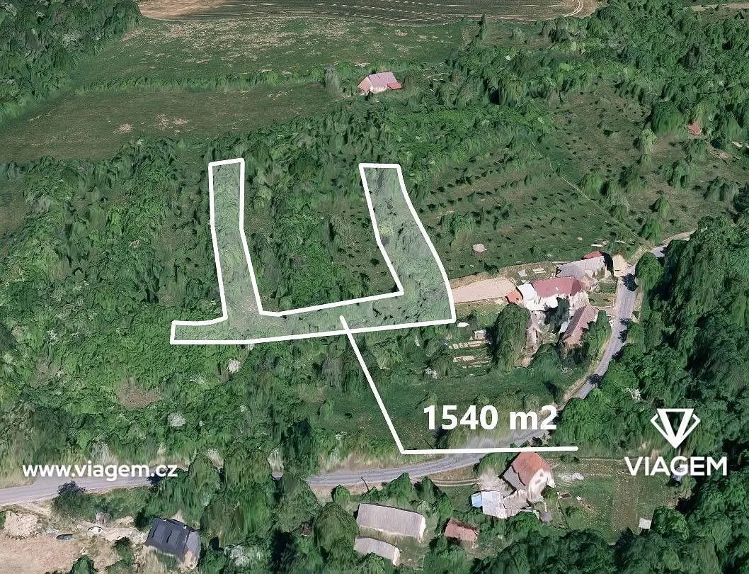 Prodej pozemku 1540 m², Halenkovice