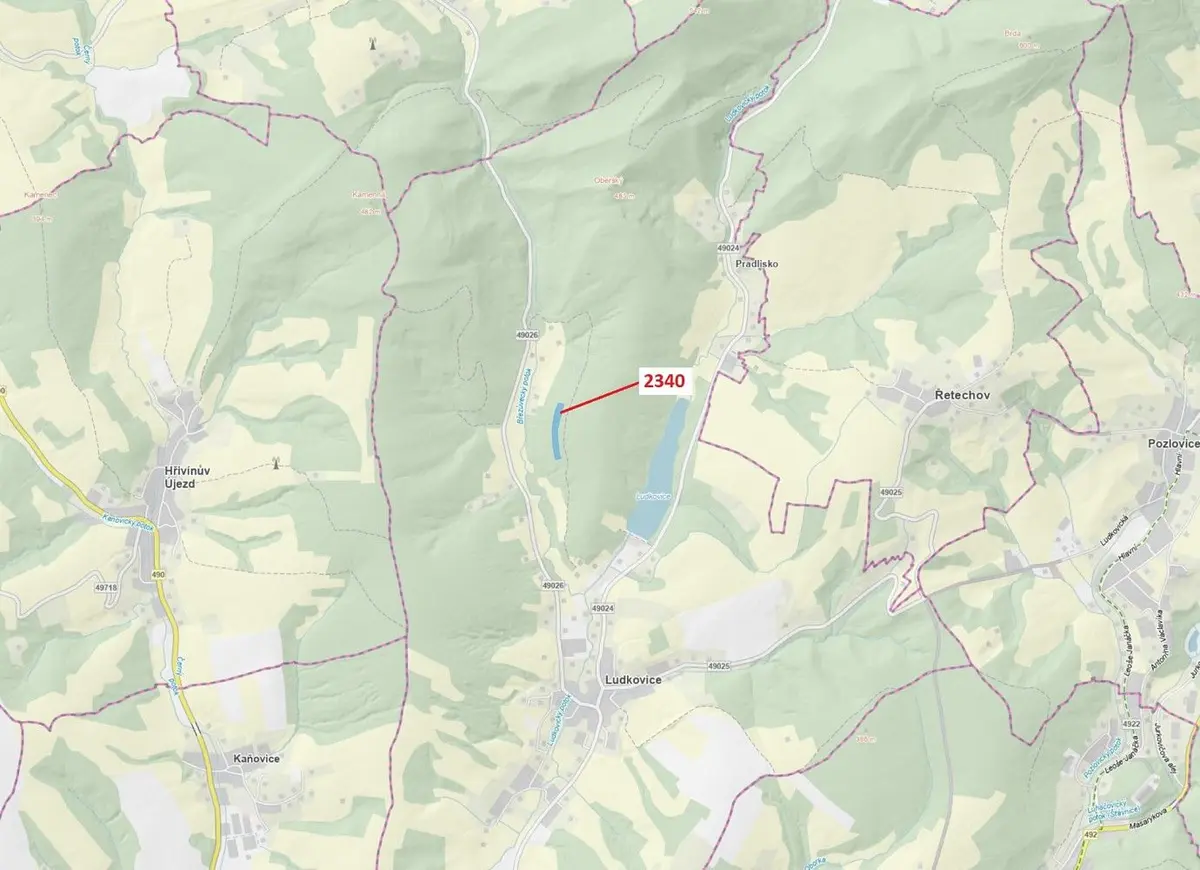 Prodej pozemku 10351 m², Ludkovice