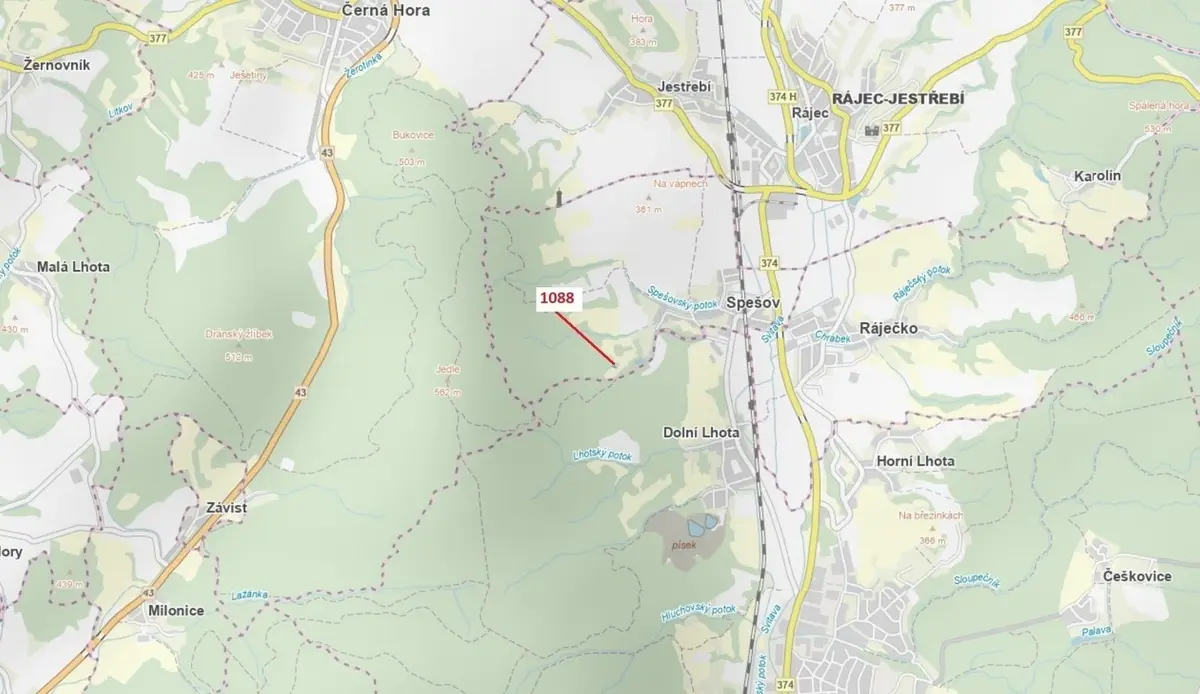 Prodej pozemku 400 m², Spešov