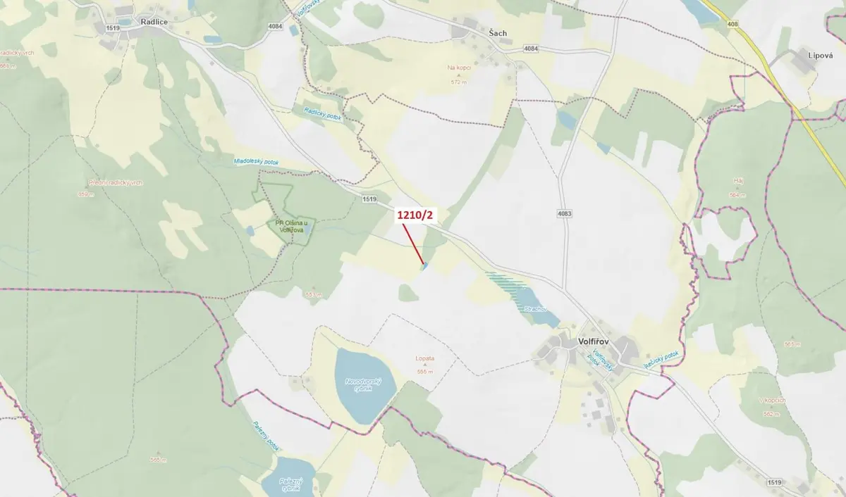 Prodej pozemku 705 m², Volfířov