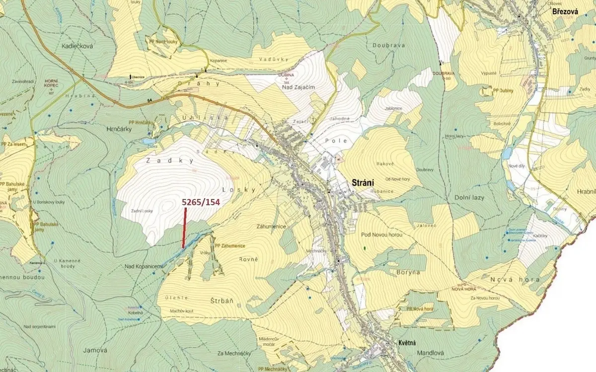 Prodej pozemku 16804 m², Strání