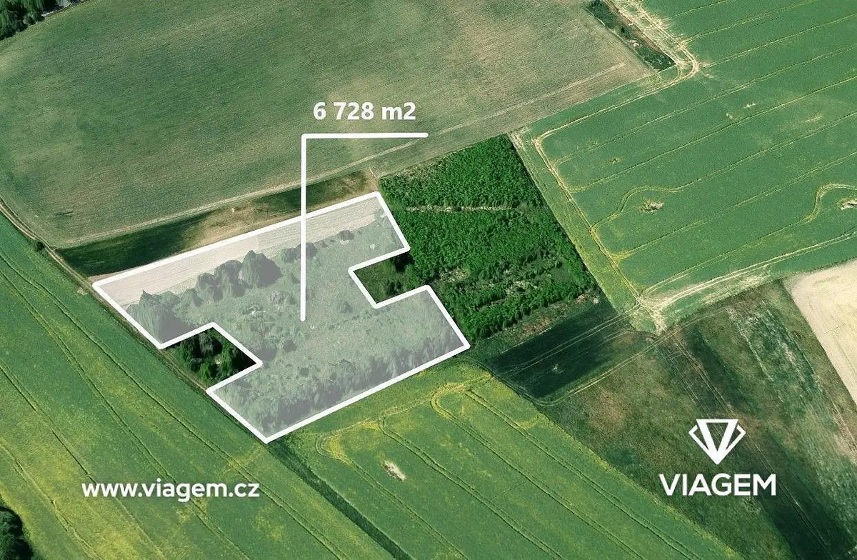 Prodej pozemku 3203 m², Ctiněves