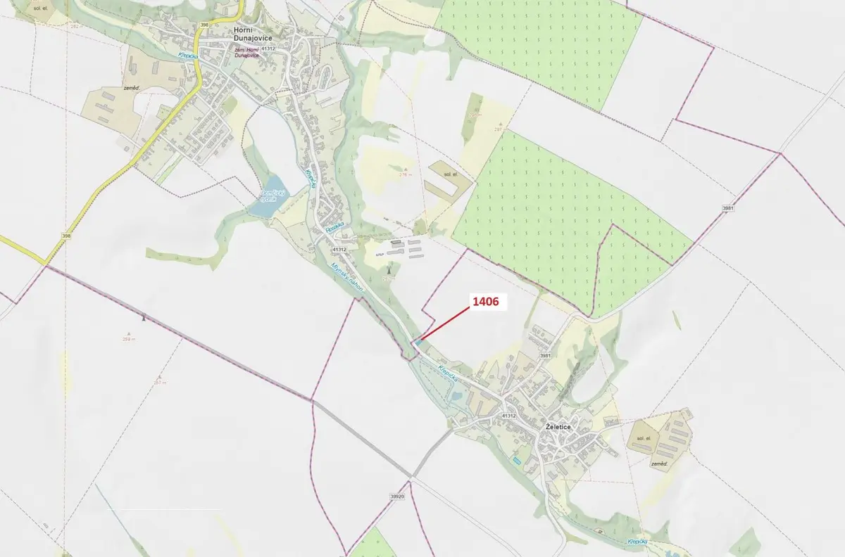 Prodej pozemku 507 m², Želetice u Znojma · Želetice