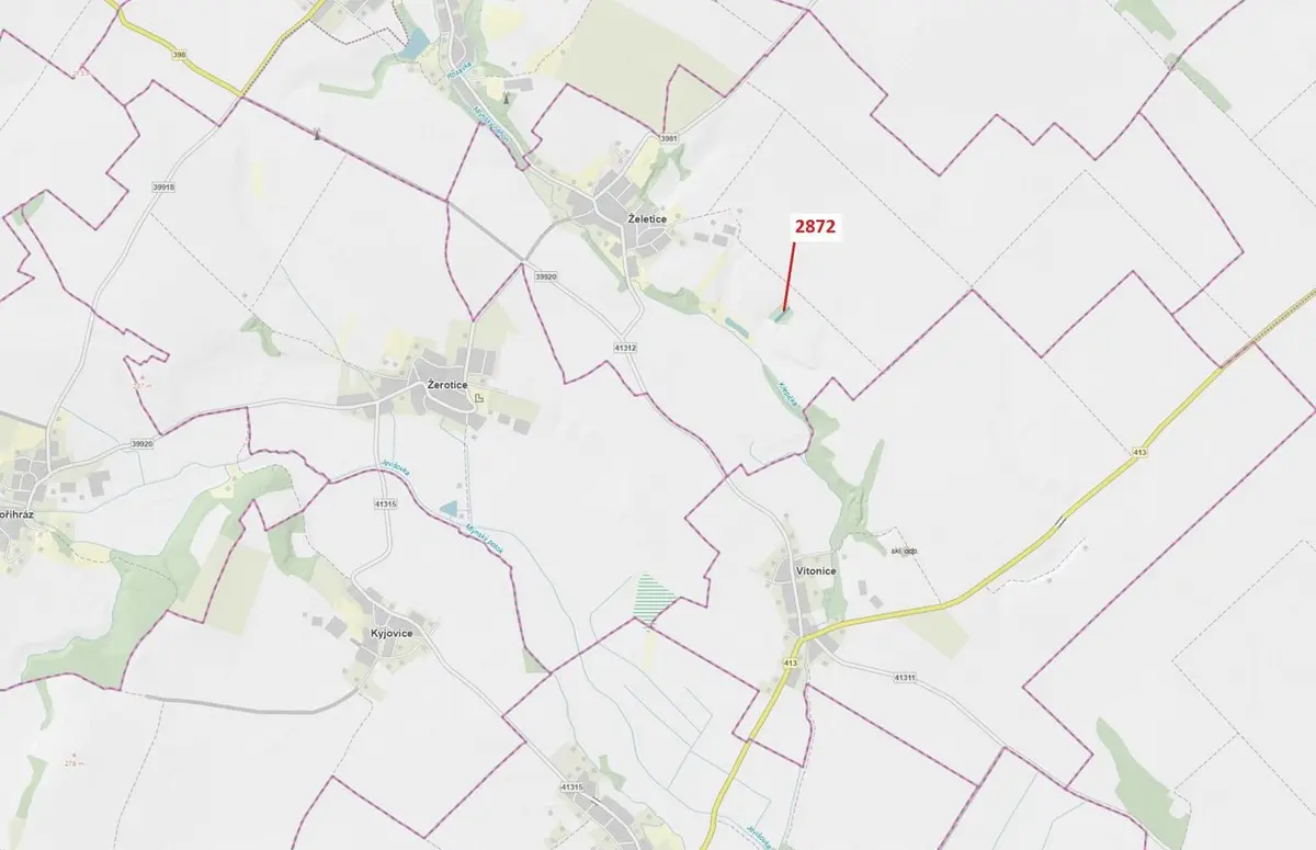 Prodej pozemku 1391 m², Želetice u Znojma · Želetice