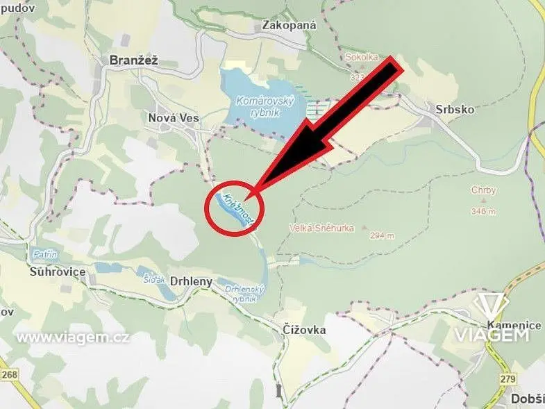 Prodej pozemku 2803 m², Suhrovice · Kněžmost